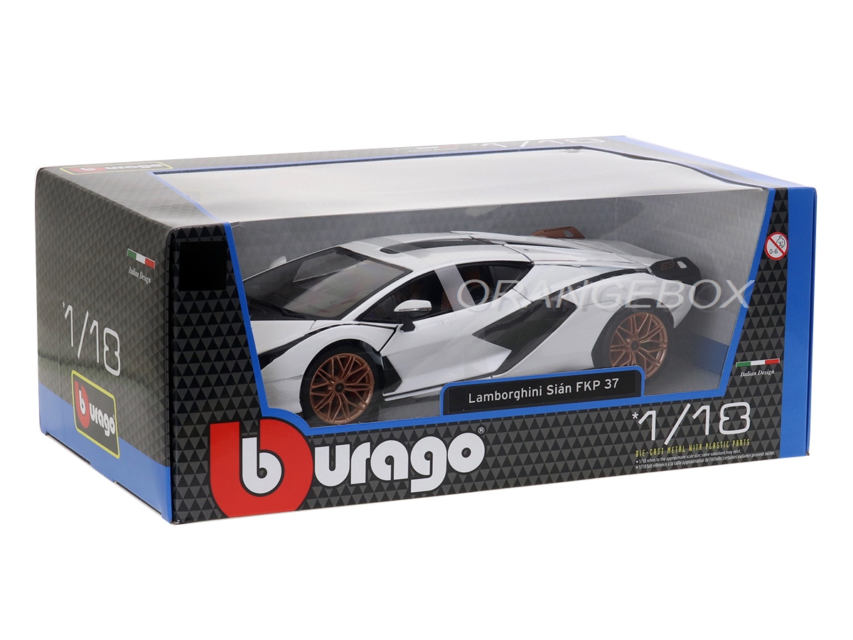Lamborghini Sian FKP 37 Bburago 1:18 Branco - 20 anos! Loja on