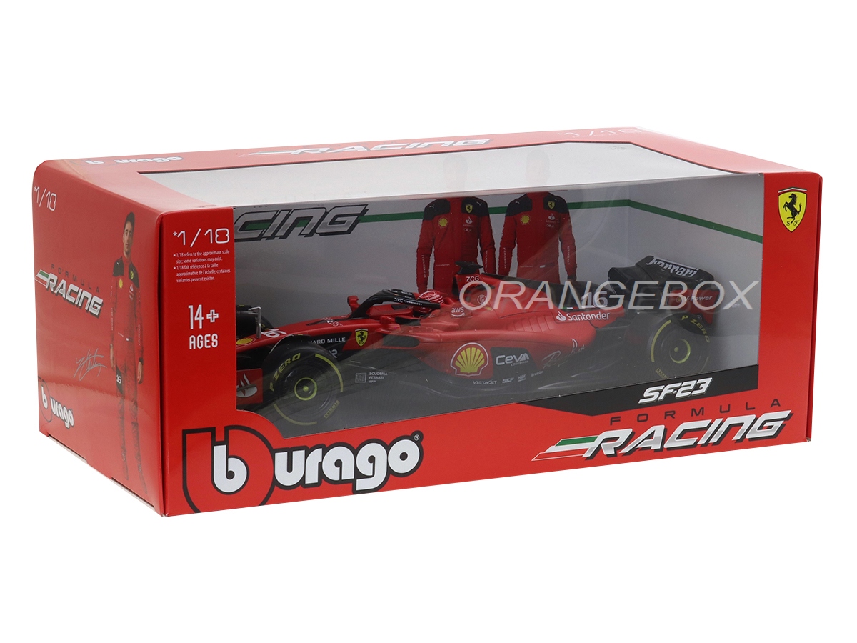Fórmula 1 Ferrari SF23 2023 Charles Leclerc 1:18 Bburago - 19 anos