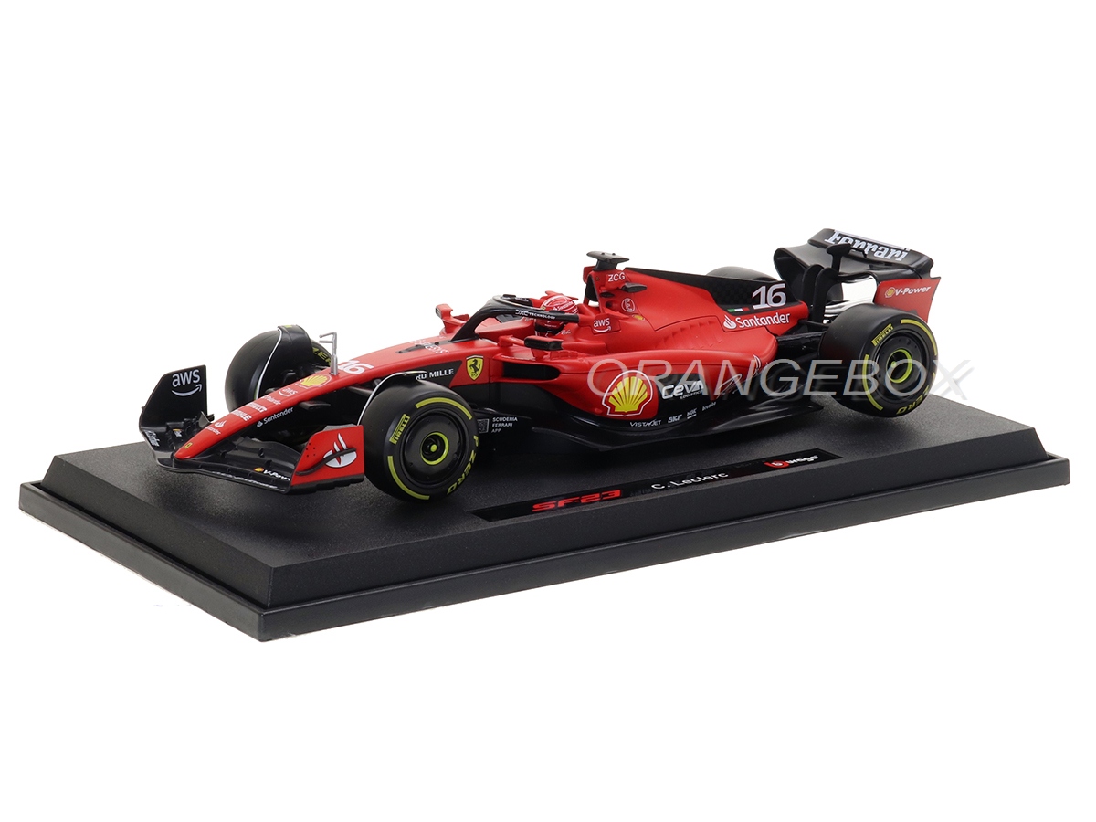 Fórmula 1 Ferrari SF23 2023 Charles Leclerc 1:18 Bburago - 19 anos
