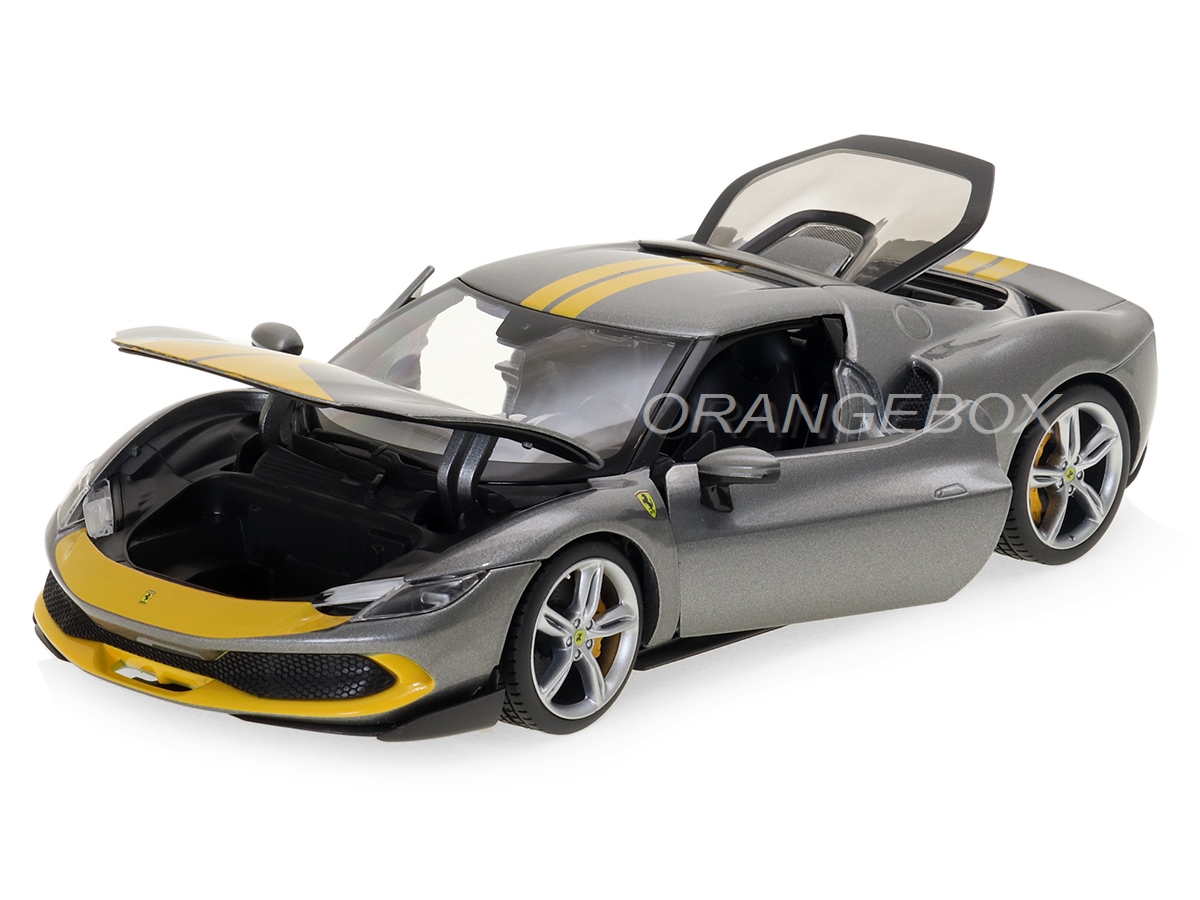 Ferrari 296 GTB Assetto Fiorano 1:18 Bburago Cinza - 19 anos! Loja