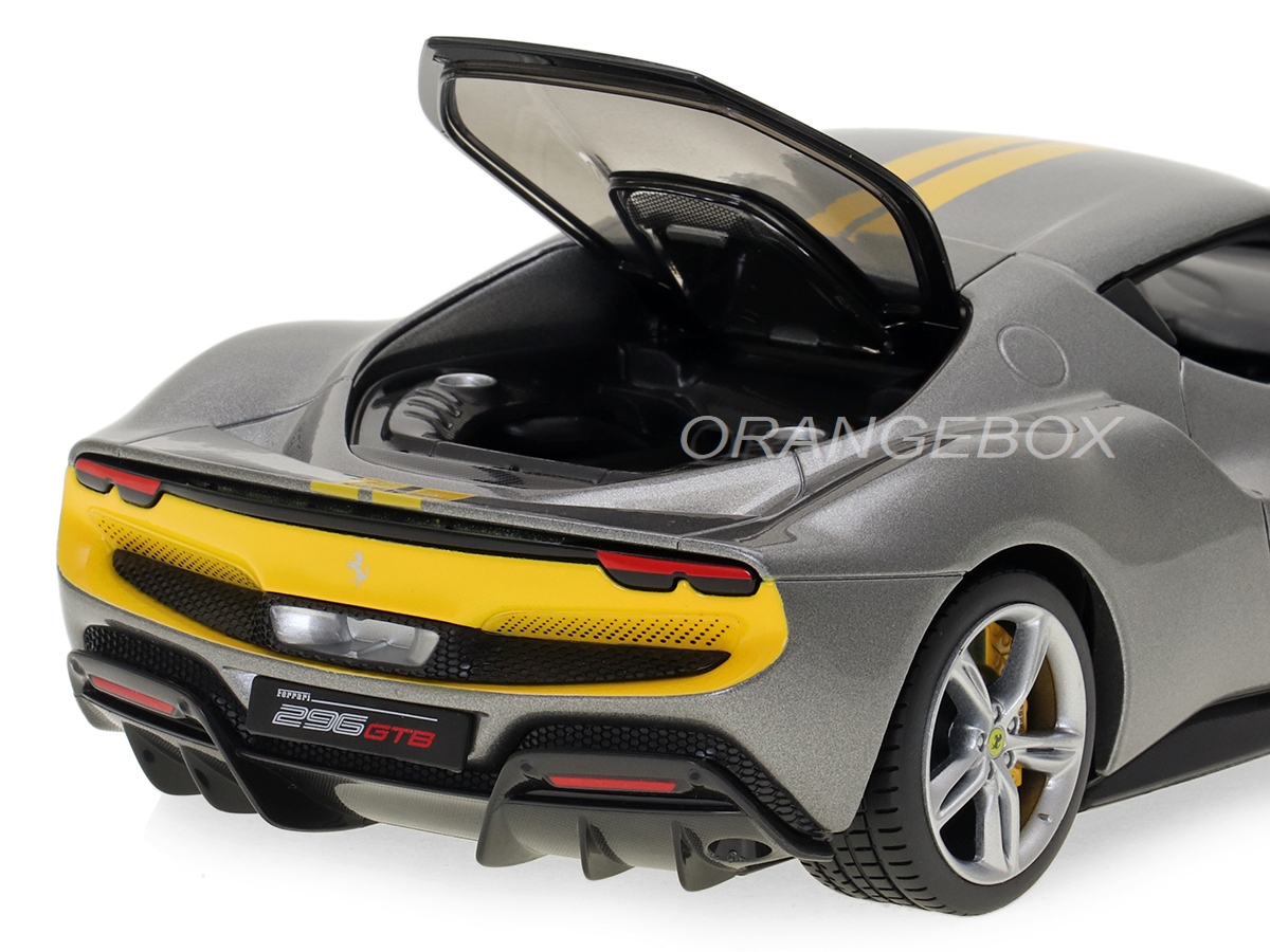 Ferrari 296 GTB Assetto Fiorano 1:18 Bburago Cinza - 20 anos! Loja