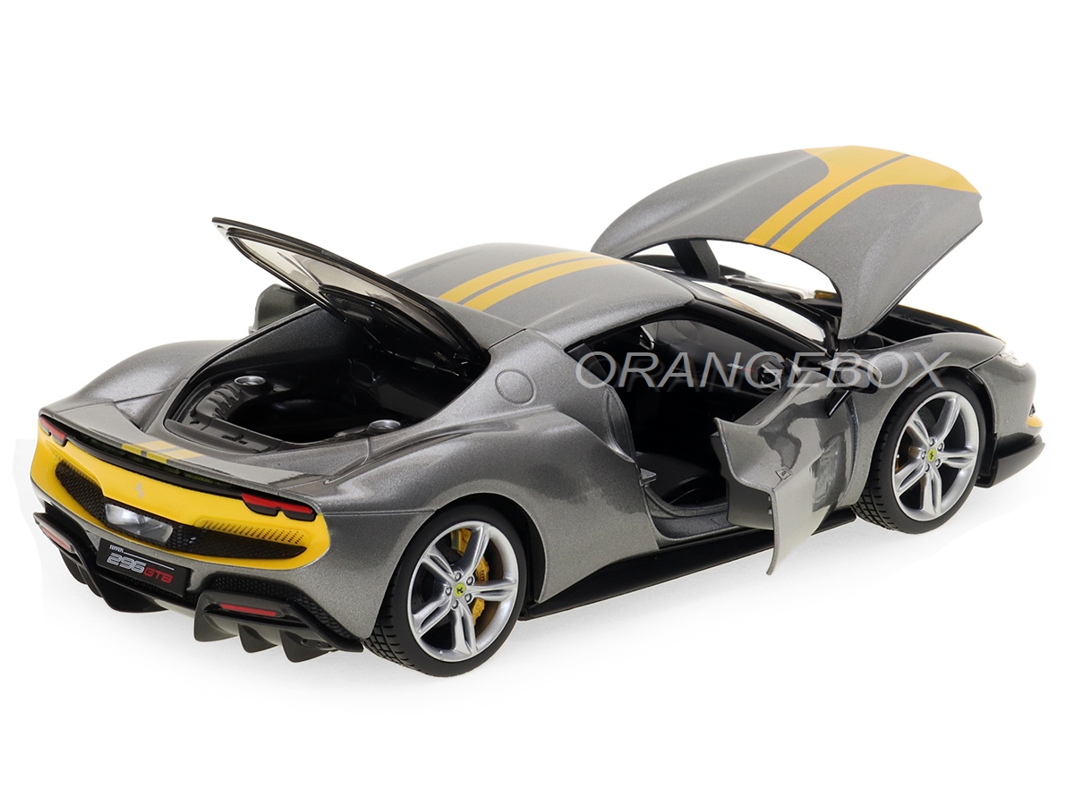 Ferrari 296 GTB Assetto Fiorano 1:18 Bburago Cinza - 20 anos! Loja