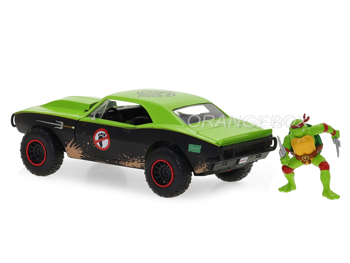 Jada 1/24 1967 Chevrolet Camaro – Turtles Raphael – Verte/noire – Moulée Sous Pression – Occasion