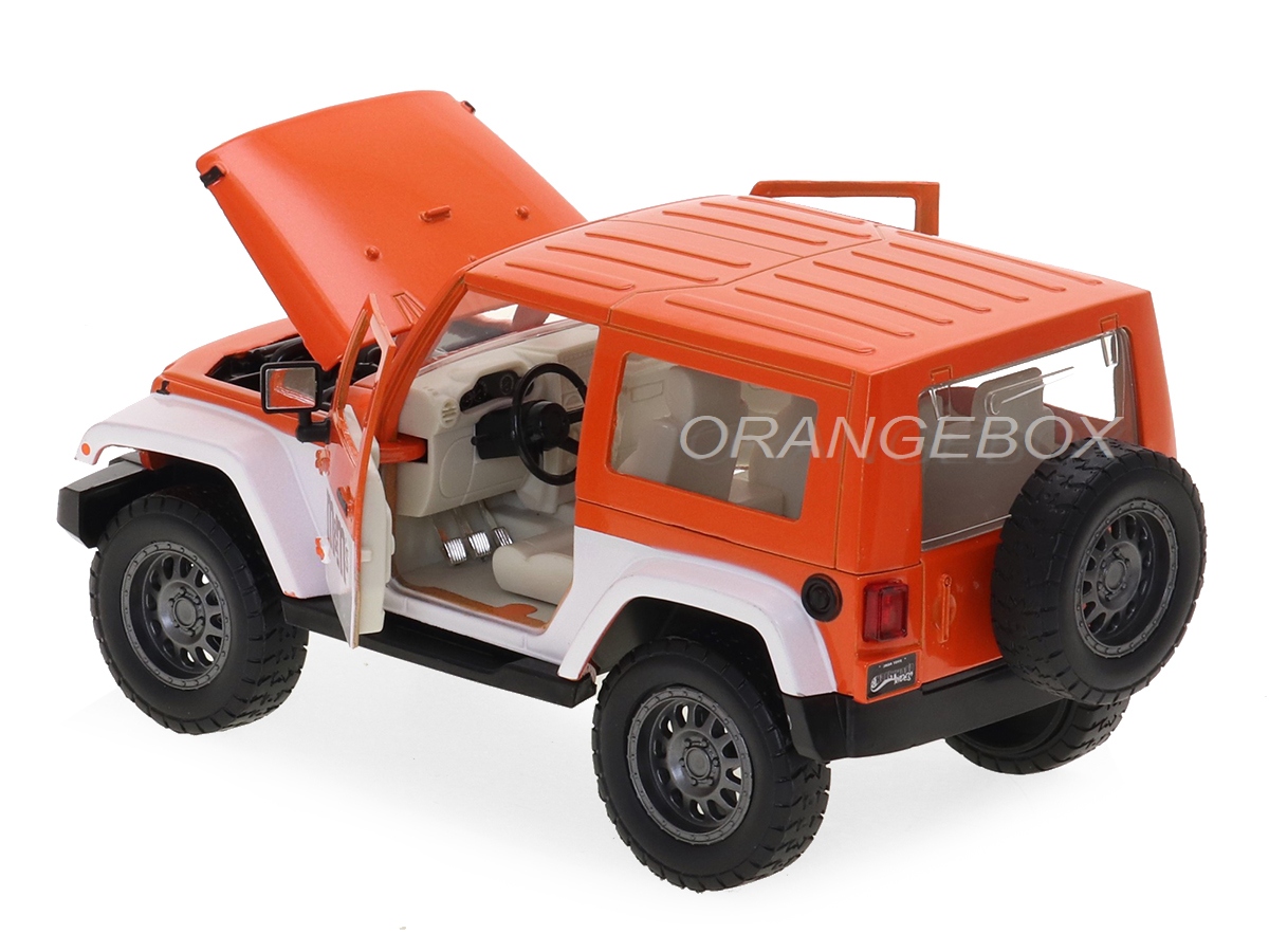 JADA M&M's オレンジ & 2007 Jeep Wrangler Jeep Wrangler 2007 M&M 1:24 Jada Toys + Figura Orange - 19