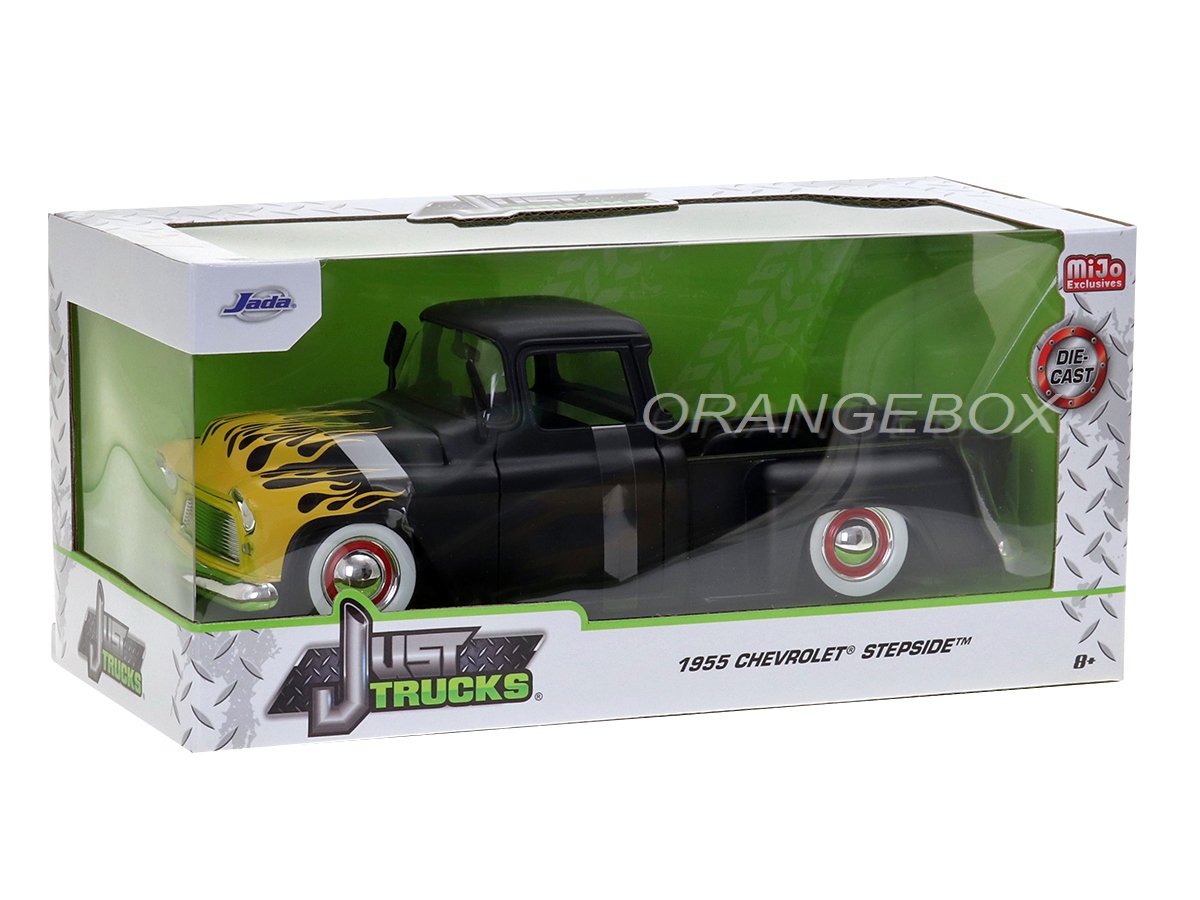 1955 Chevy 5100 Stepside 1:24 スケール Chevy 5100 Stepside Pick Up 1955 1:24 Motormax Branco - 20 anos