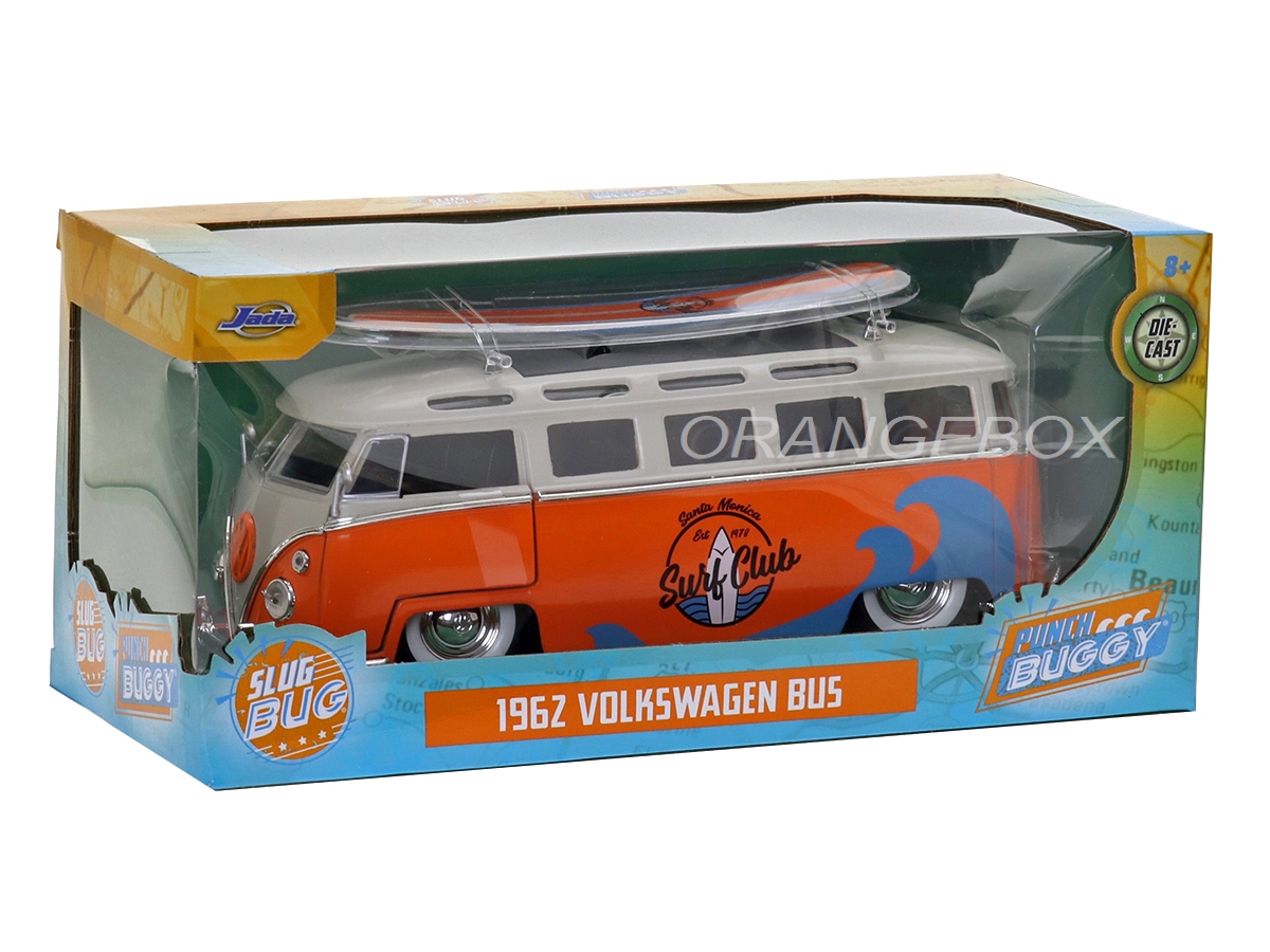 Volkswagen Kombi 1962 Bus 1:24 Jada Toys Laranja - 19 anos! Loja
