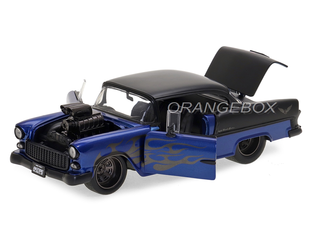 Chevrolet Bel Air 1955 Pro Stock Jada Toys 1:24 Azul - 20 anos