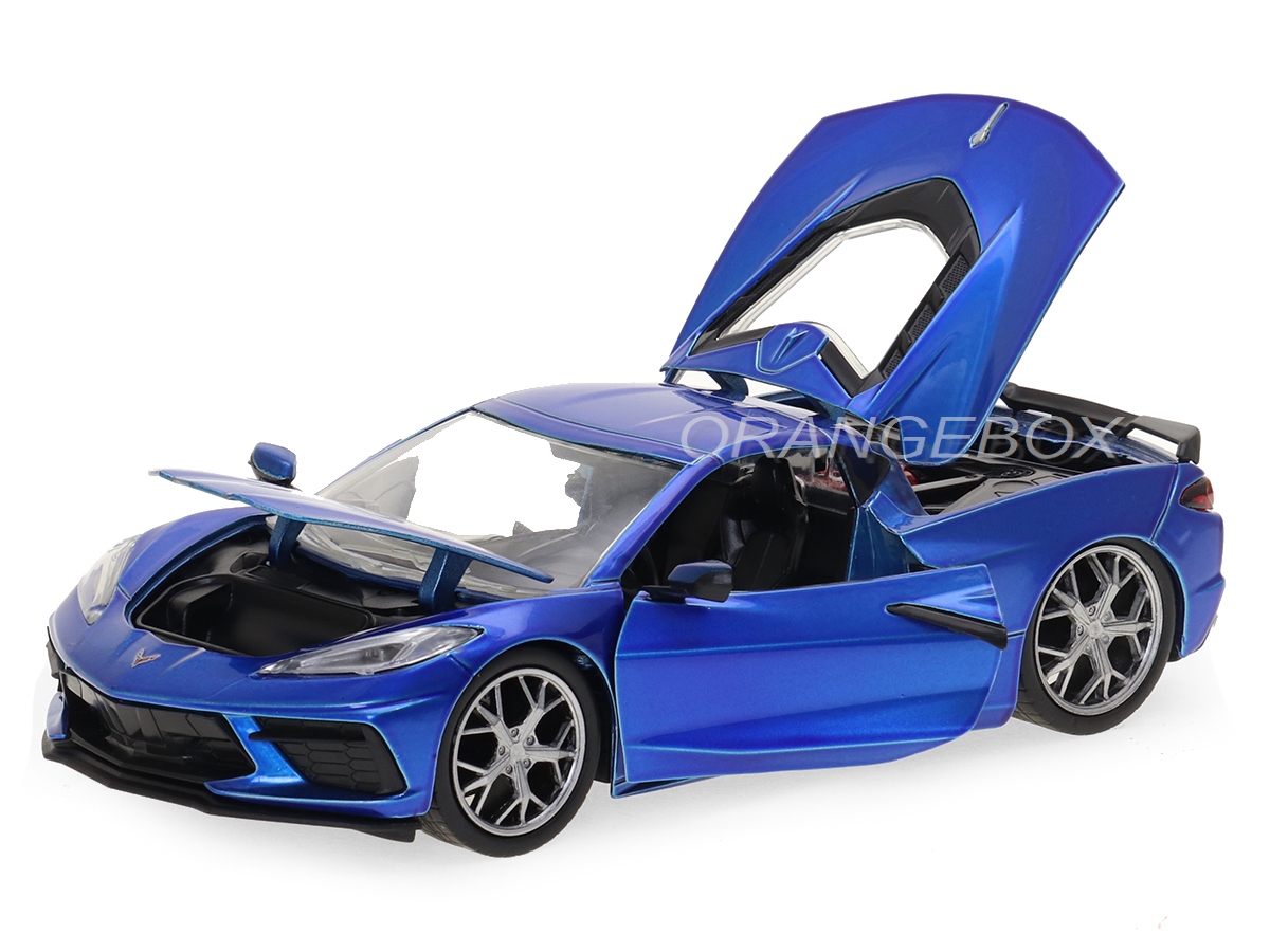Chevrolet Corvette Stingray 2008 Jada Toys 1:24 Azul - 20 anos