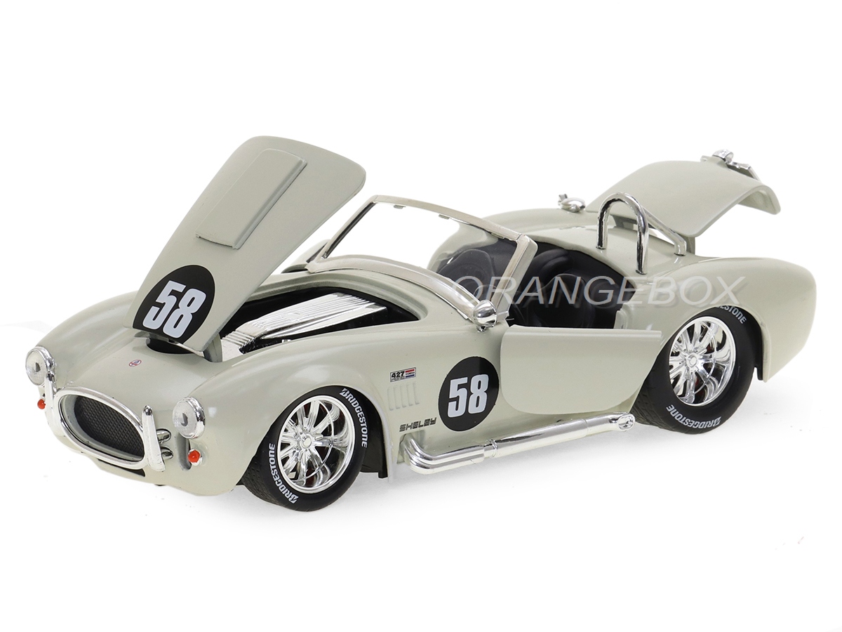 Cobra 427 SC シルバーミニカー Shelby Cobra 427 S/C 1965 Jada Toys 1:24 - 20 anos! Loja on-line