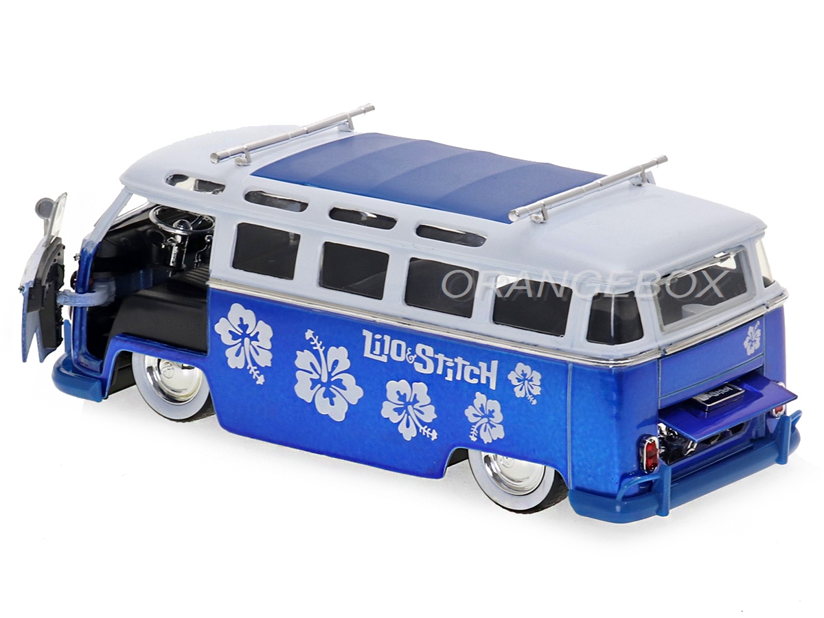 Volkswagen Kombi T1 1962 Bus Disney Jada Toys 1:24 + Figura Stitch