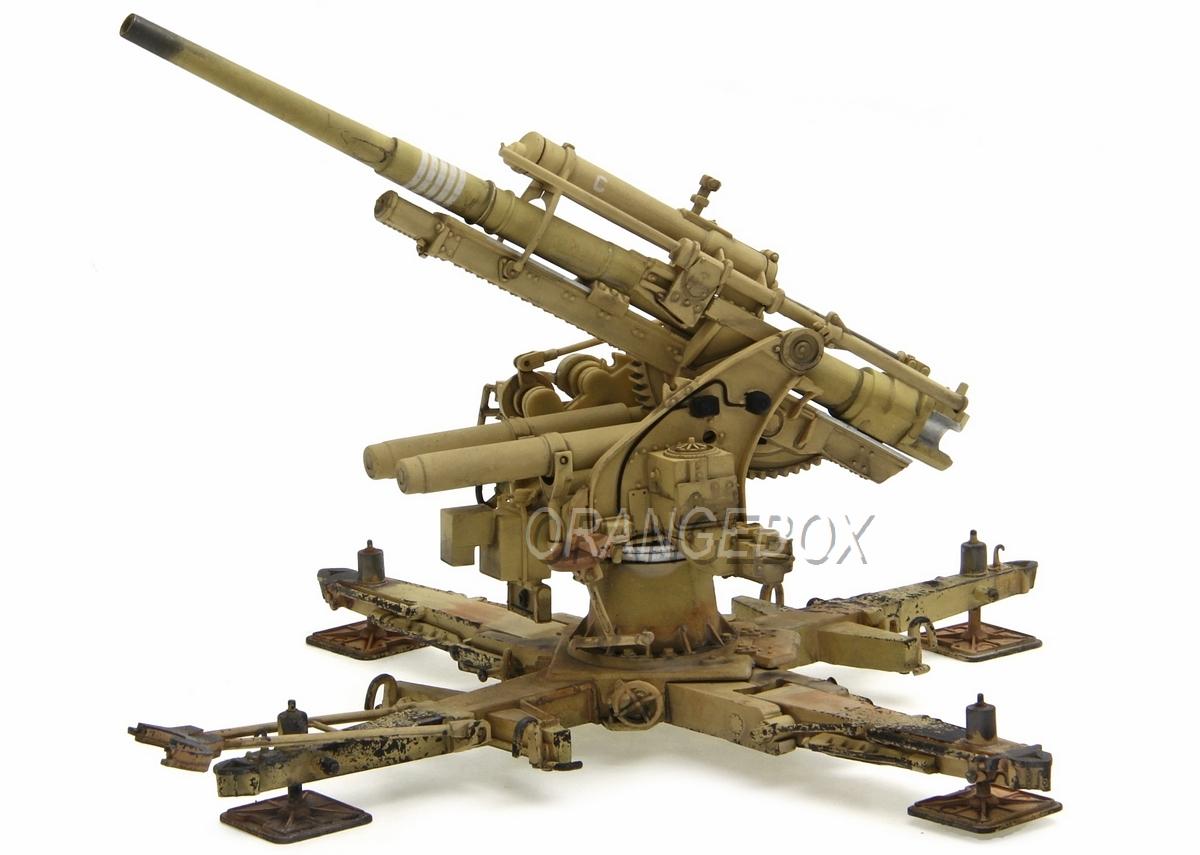 Artilharia German 88MM Flak 18 Anti-Tank + 08 Soldados (Africa