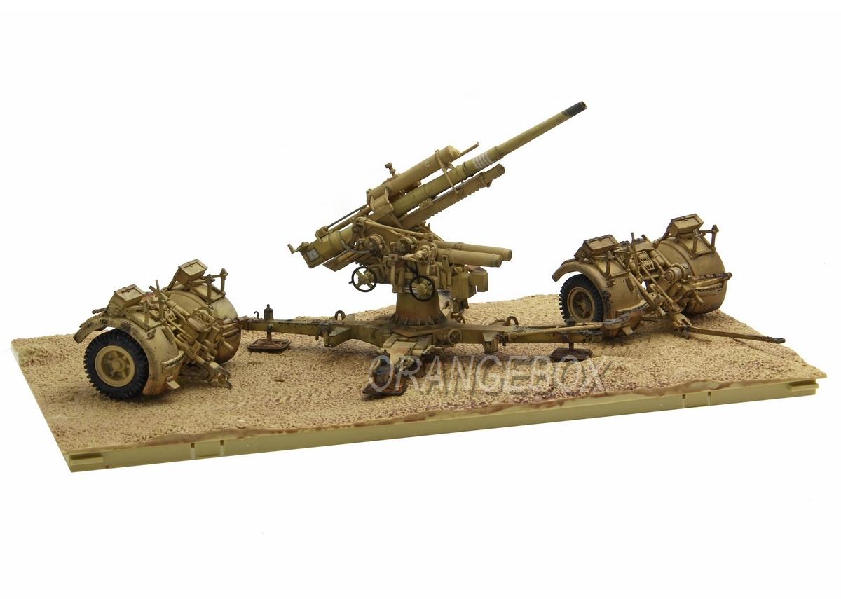 Artilharia German 88MM Flak 18 Anti-Tank + 08 Soldados (Africa