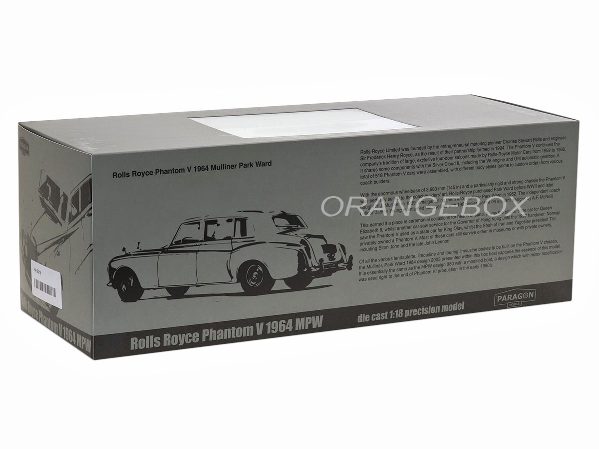 Rolls Royce Phantom V 1964 MPW 1:18 Paragon Models Ivory - 20 anos