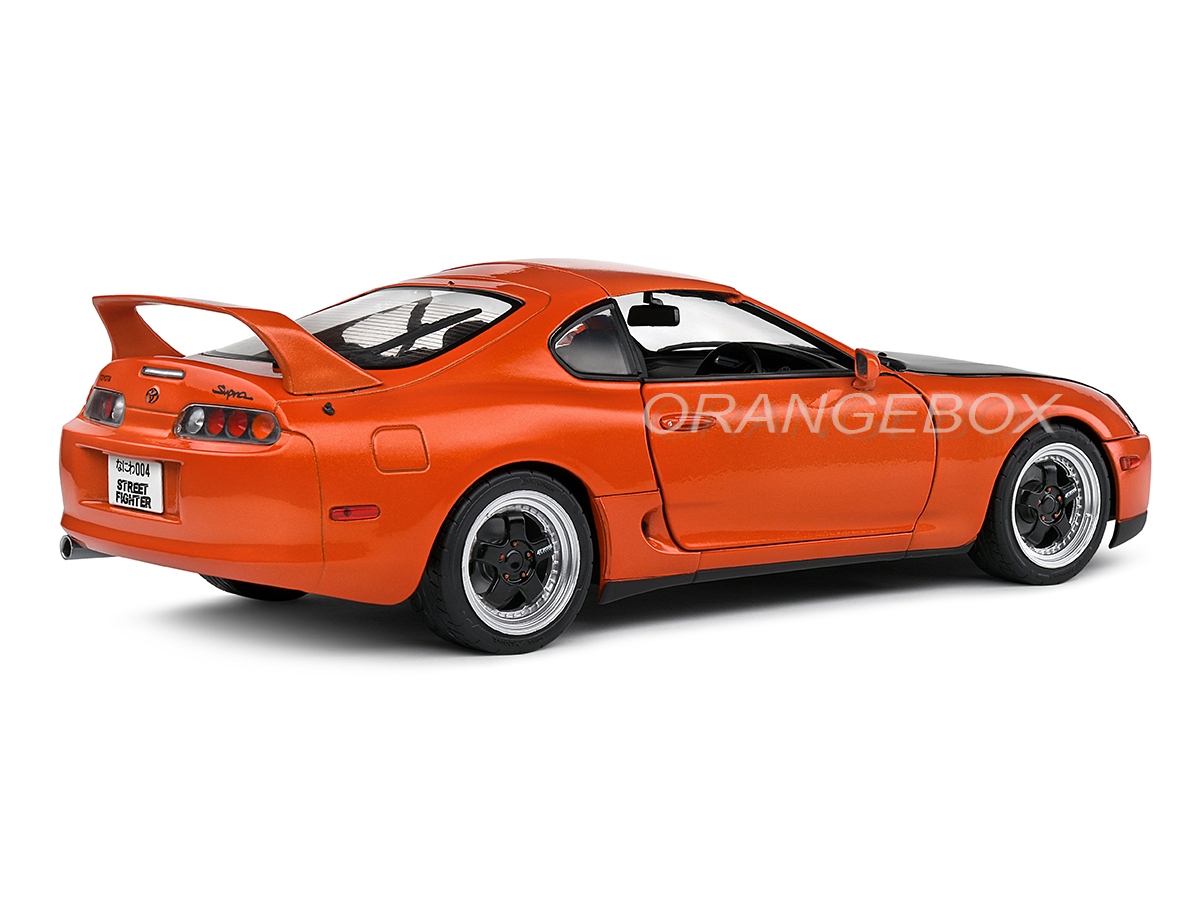 Toyota Supra MK4 (A80) Street Fighter 1993 1:18 Solido Vermelho