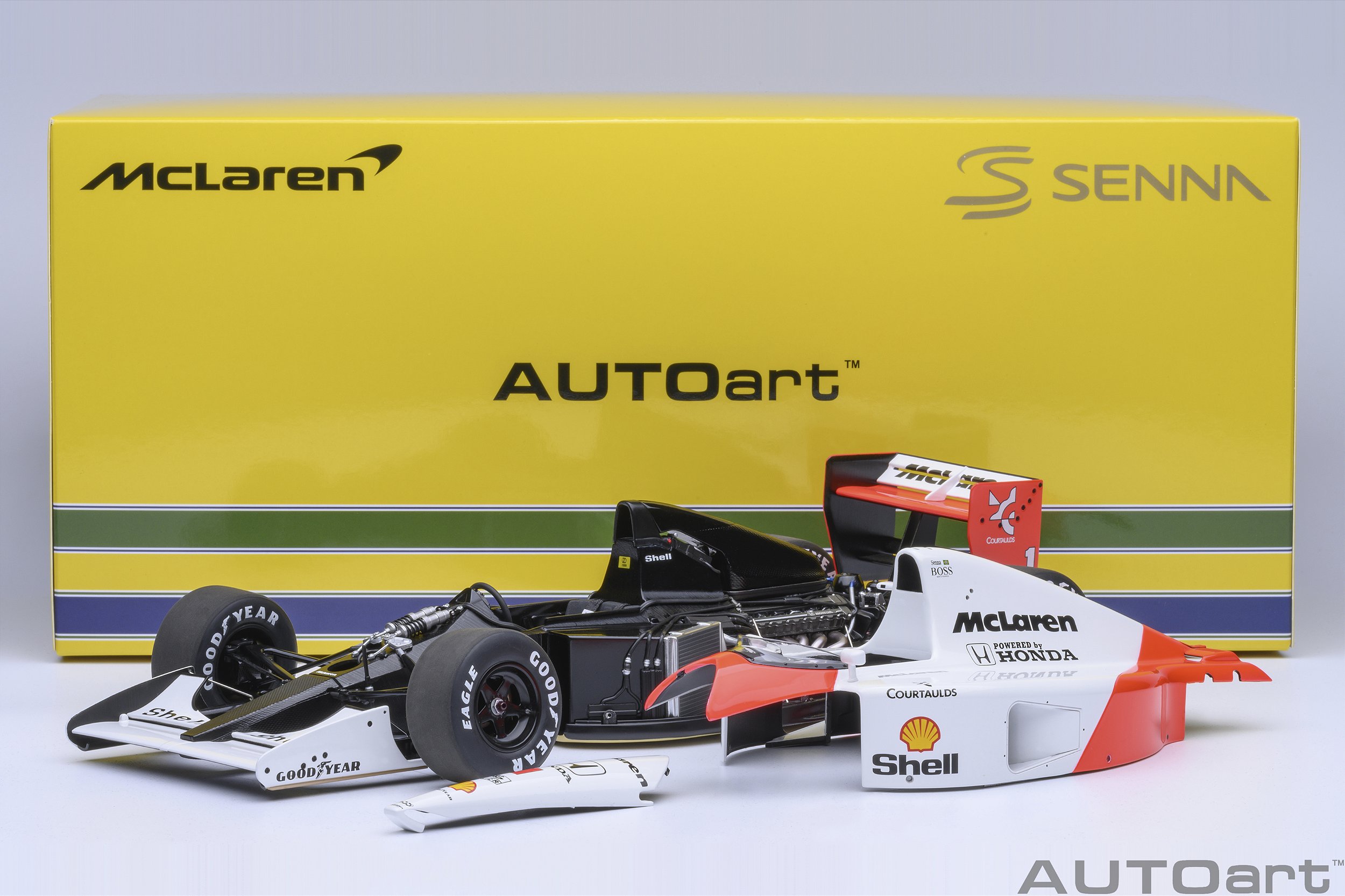 自動車 McLaren MP4/6 HONDA Fórmula 1 McLaren Honda MP4/6 1991 Ayrton Senna 1:18 Autoart - 19