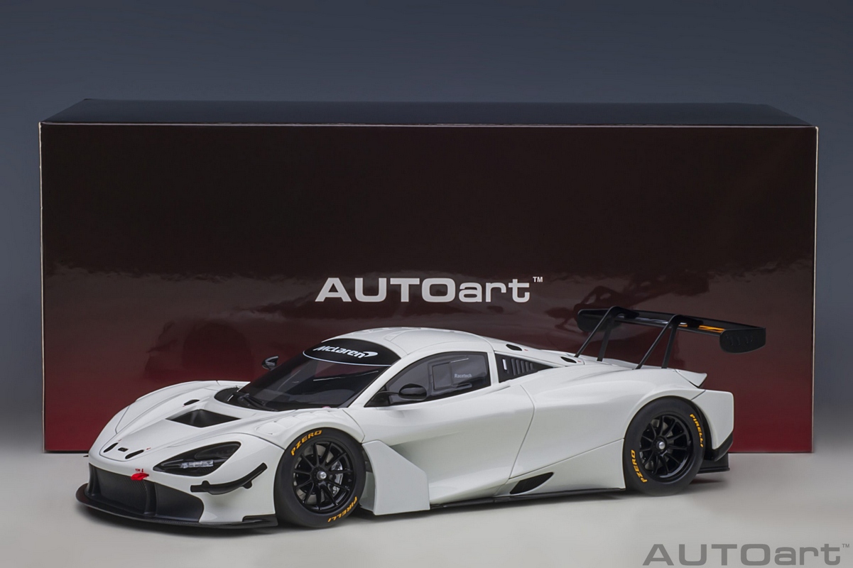 McLaren 720S GT3 1:18 Autoart Branco - 19 anos! Loja on-line de