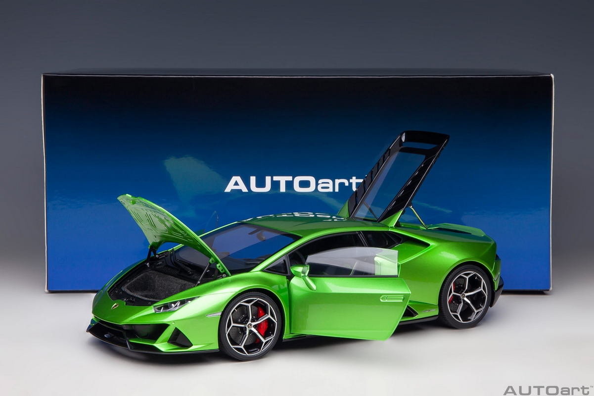 Lamborghini Huracan Evo 1:18 Autoart Verde - 20 anos! Loja on-line