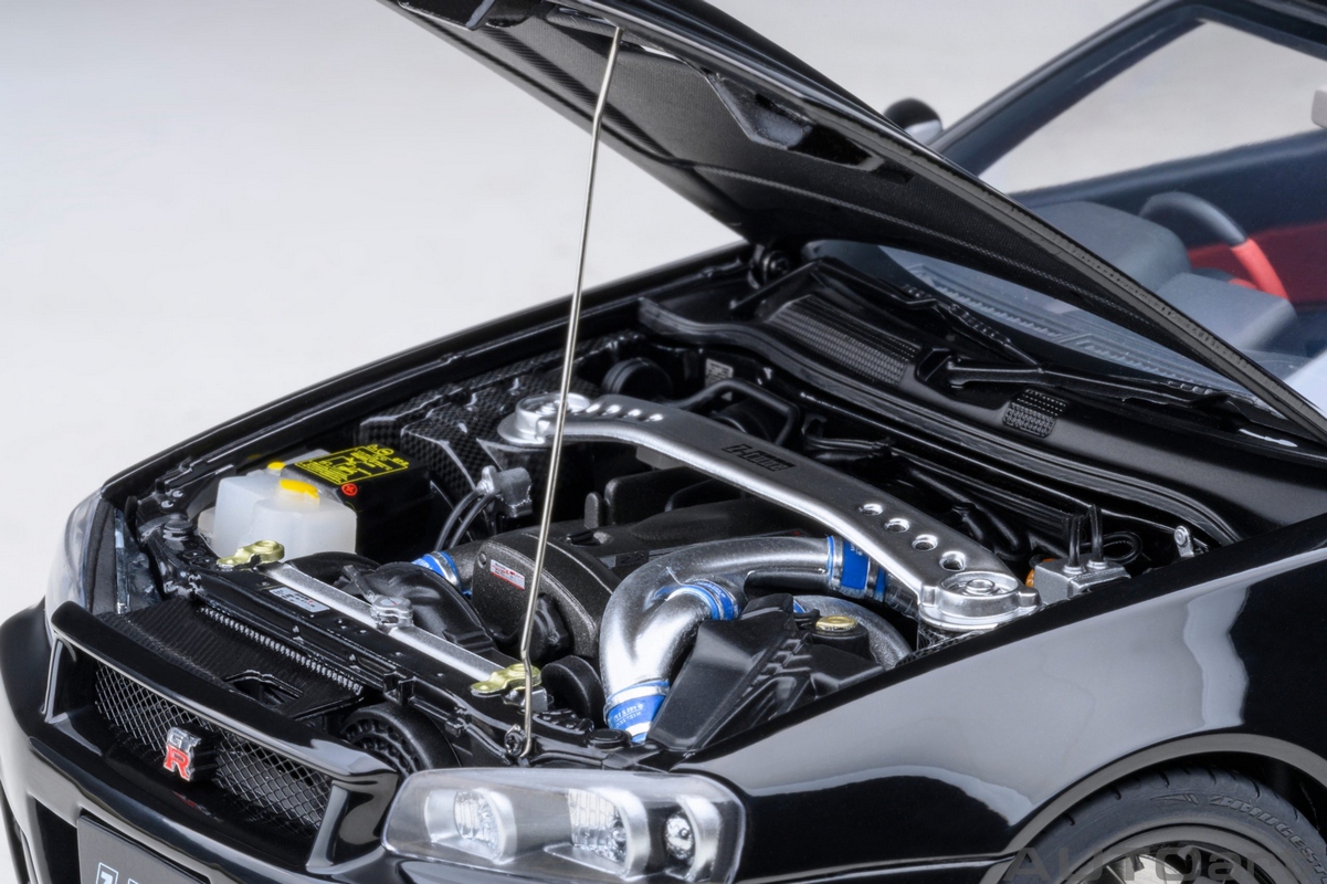 Nissan R34 GT-R Z-Tune Nismo 1:18 Autoart Preto - 19 anos! Loja on