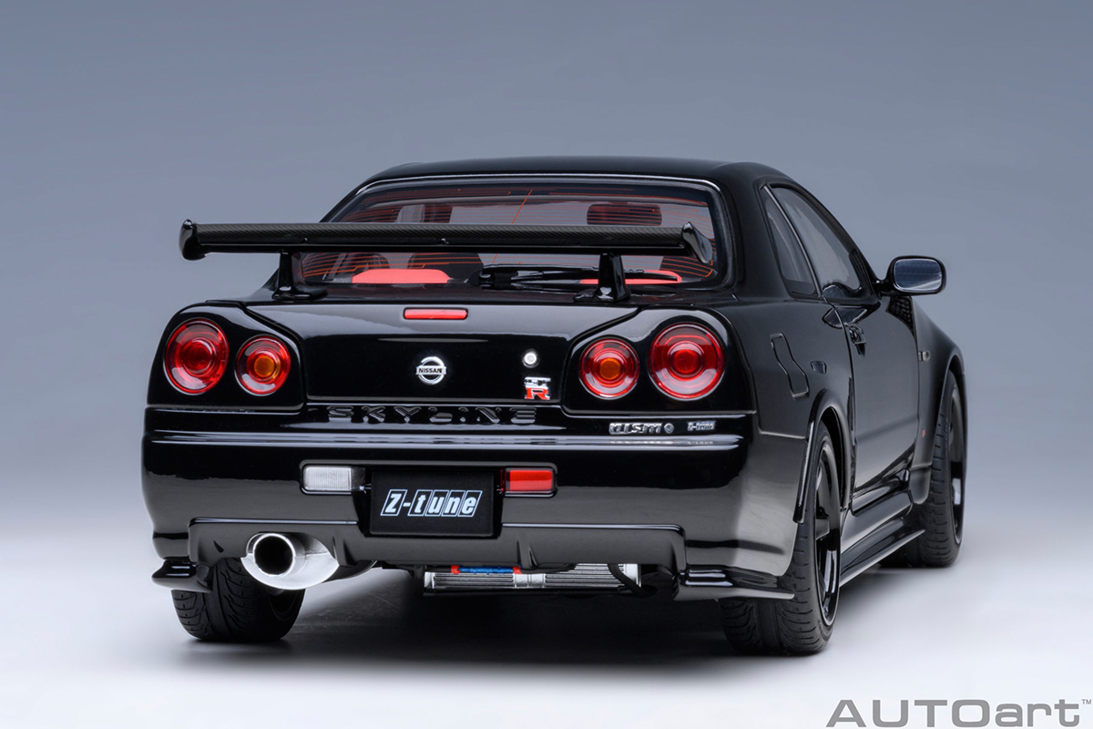 Nissan R34 GT-R Z-Tune Nismo 1:18 Autoart Preto - 20 anos! Loja on