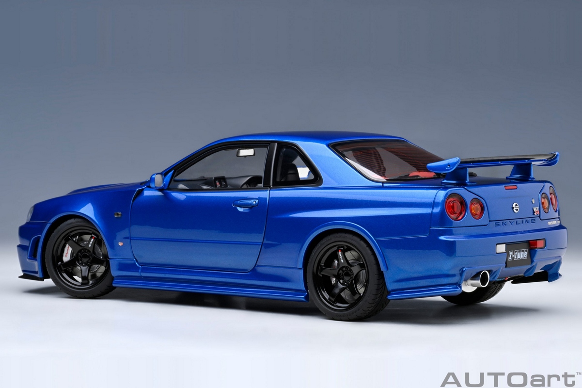 Nissan R34 GT-R Z-Tune Nismo 1:18 Autoart Azul - 19 anos! Loja on