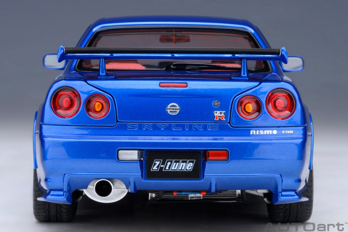 PRÉ-VENDA *** Nissan R34 GT-R Z-Tune Nismo 1:18 Autoart Azul - 19
