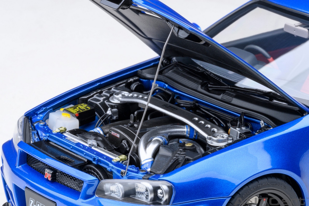 Nissan R34 GT-R Z-Tune Nismo 1:18 Autoart Azul - 20 anos! Loja on