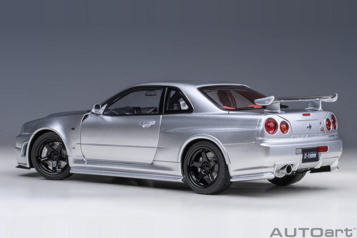 PRÉ-VENDA *** Nissan R34 GT-R Z-Tune Nismo 1:18 Autoart Prata - 20