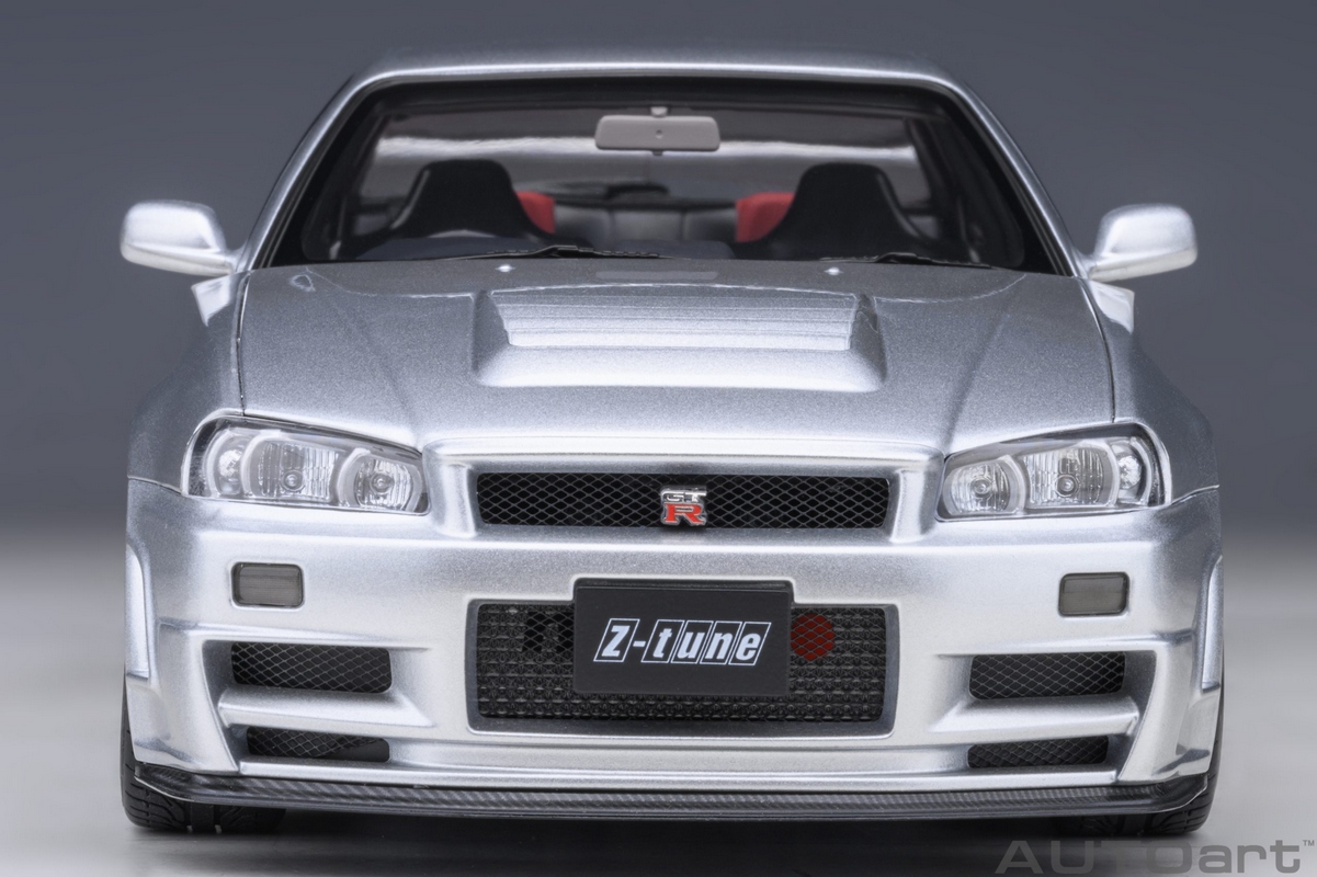 Nissan R34 GT-R Z-Tune Nismo 1:18 Autoart Prata - 19 anos! Loja on