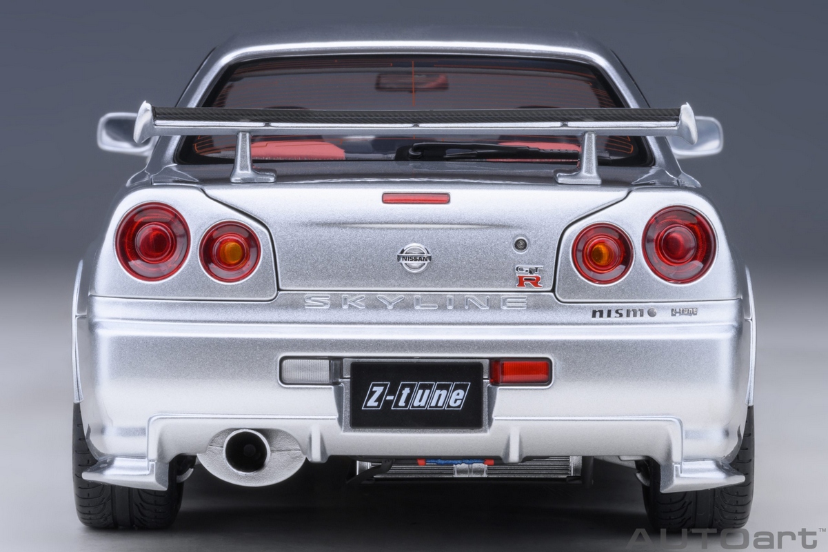 PRÉ-VENDA *** Nissan R34 GT-R Z-Tune Nismo 1:18 Autoart Prata - 19