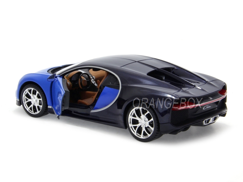 Coche Teledirigido Bugatti Chiron 1:24 En Azul | Escala Detallada Con Interior Y Velocidad De 7 Km/h | Radio Control Para Niños Y Coleccionistas