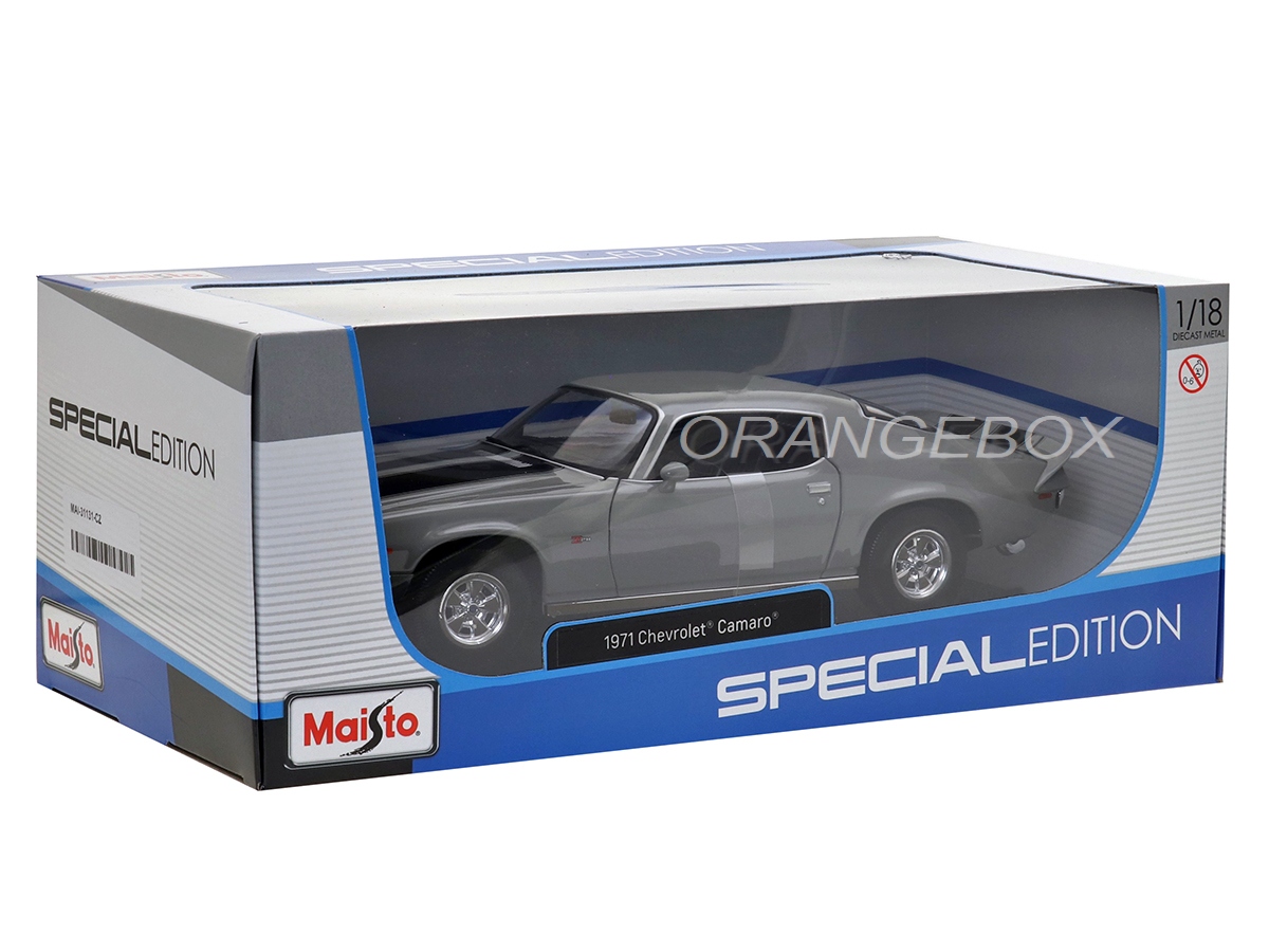 Chevrolet Camaro 1971 1:18 Maisto Cinza - 19 anos! Loja on-line de