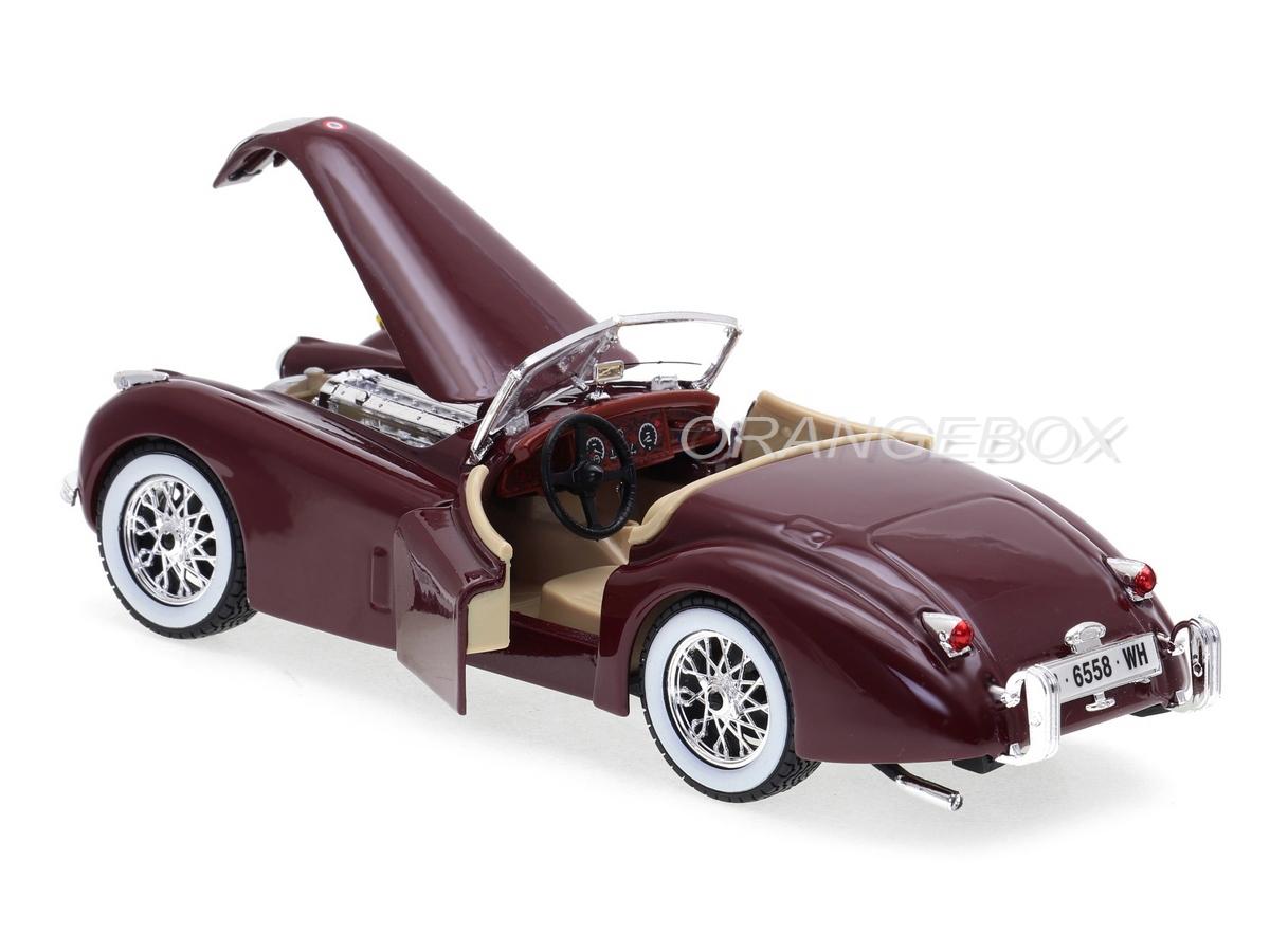 Jaguar XK120 Roadster 1948 Bburago 1:24 Vinho - 19 anos! Loja on