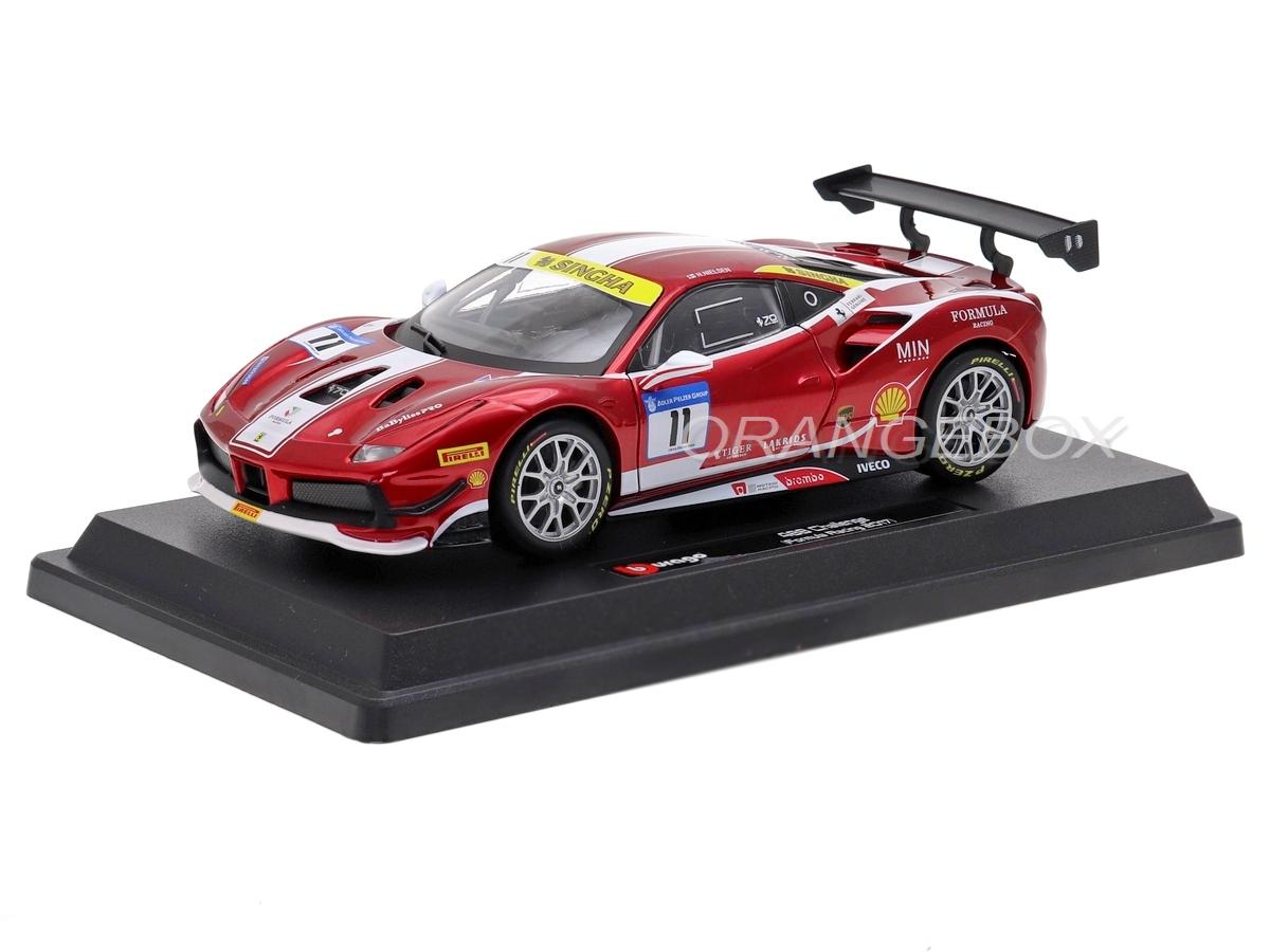 2017 Ferrari 488 Challenge Nº 11 Racing "Metal Kit" 1:24 Bburago 18-26582