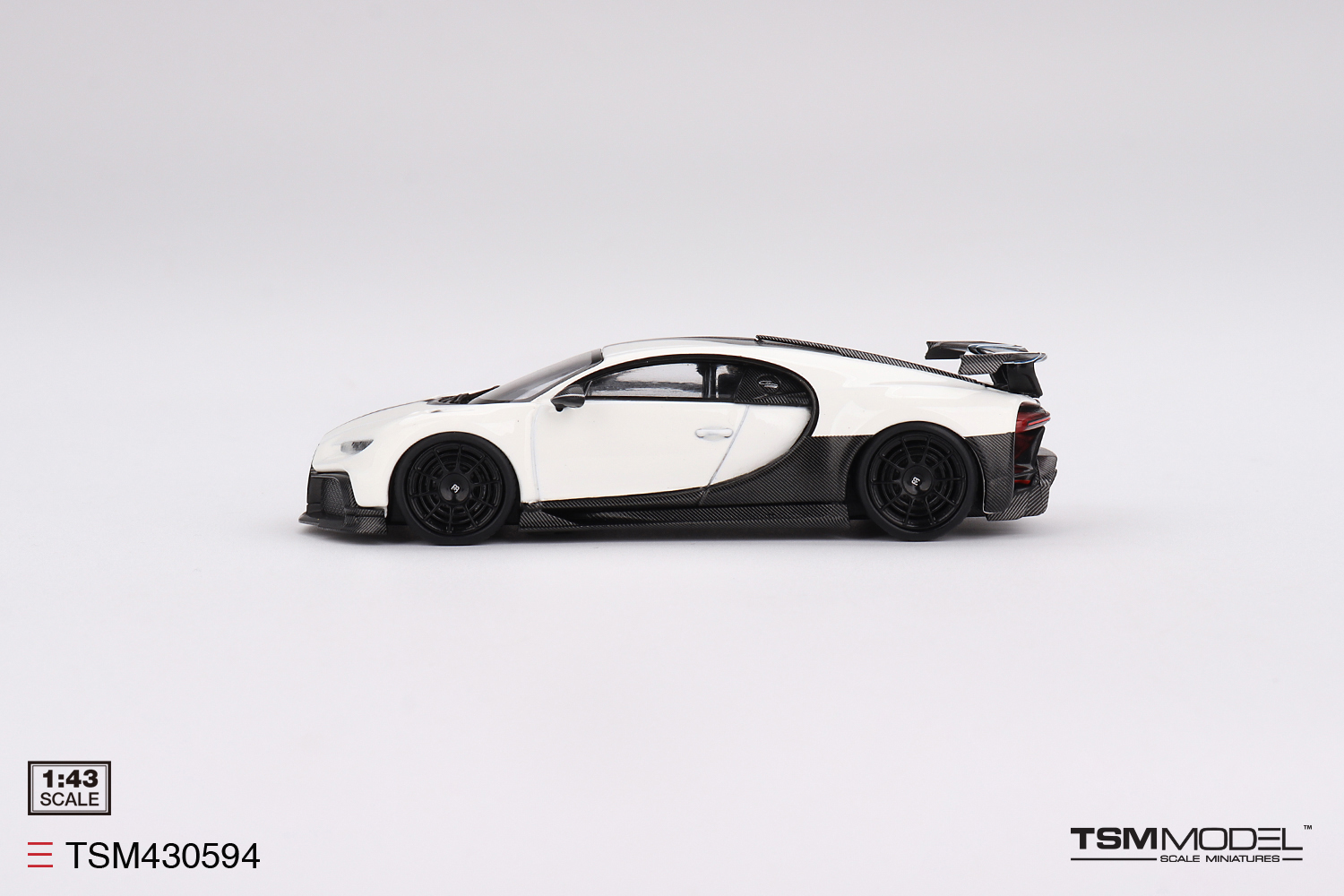 TSM 1/43 ブガッティ シロン ピュールスポーツ Bugatti Chiron Pur Sport 1:43 TSM Model Branco - 20 anos! Loja on