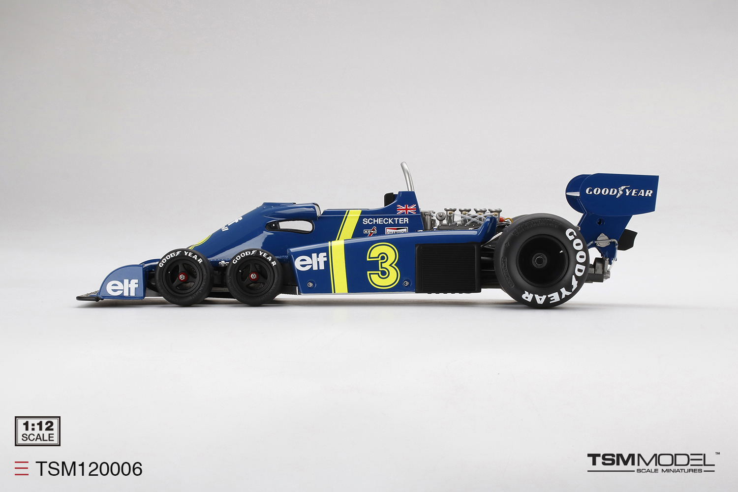 Fórmula 1 Tyrrell P34 1976 Swedish Winner 1:12 TSM Model