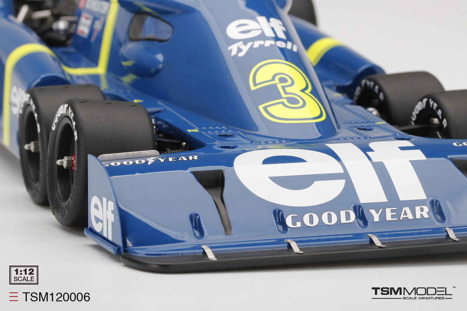 電材野郎 自動車 TRUESCALE1/18TyrrellP34 1976Silverstmone Fórmula 1 Tyrrell