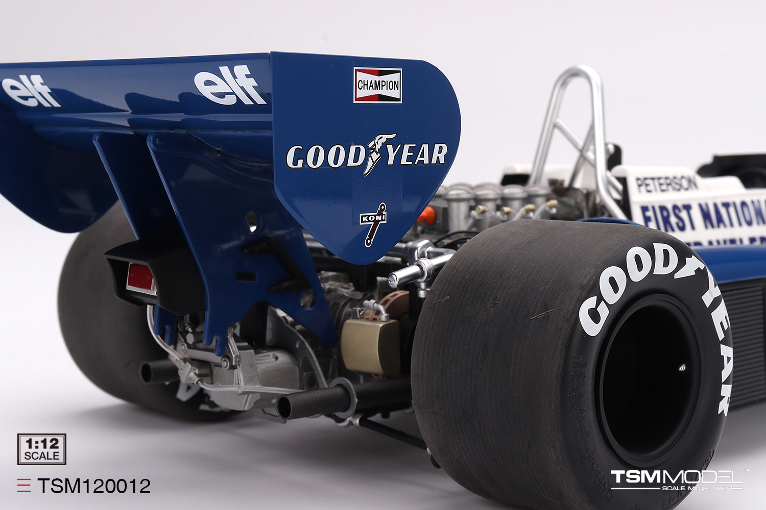 Fórmula 1 Tyrrell P34 1977 Monaco Ronnie Peterson 1:12 TSM Model