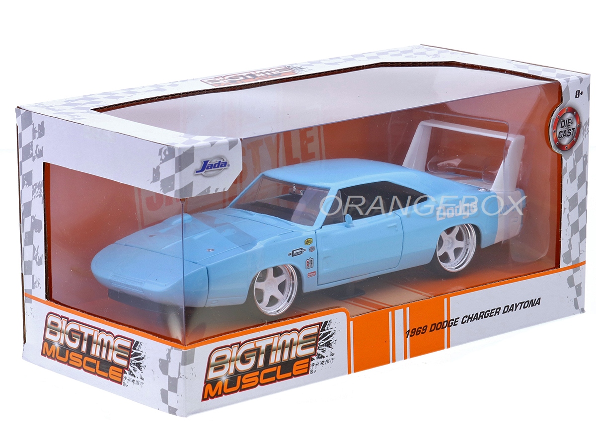 Dodge Charger Daytona 1969 1:24 Jada Toys Azul - 20 anos! Loja on