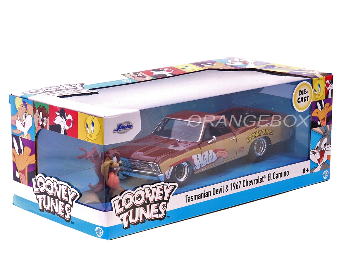 Chevrolet El Camino 1967 1:24 Jada Toys + Figura Tasmanian Devil