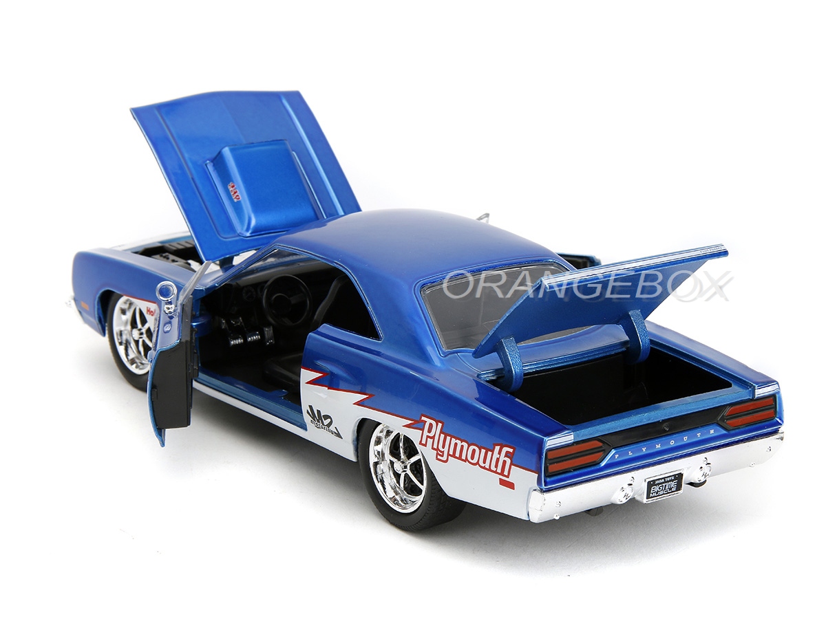 Plymouth Road Runner 1970 1:24 Jada Toys Azul - 20 anos! Loja on