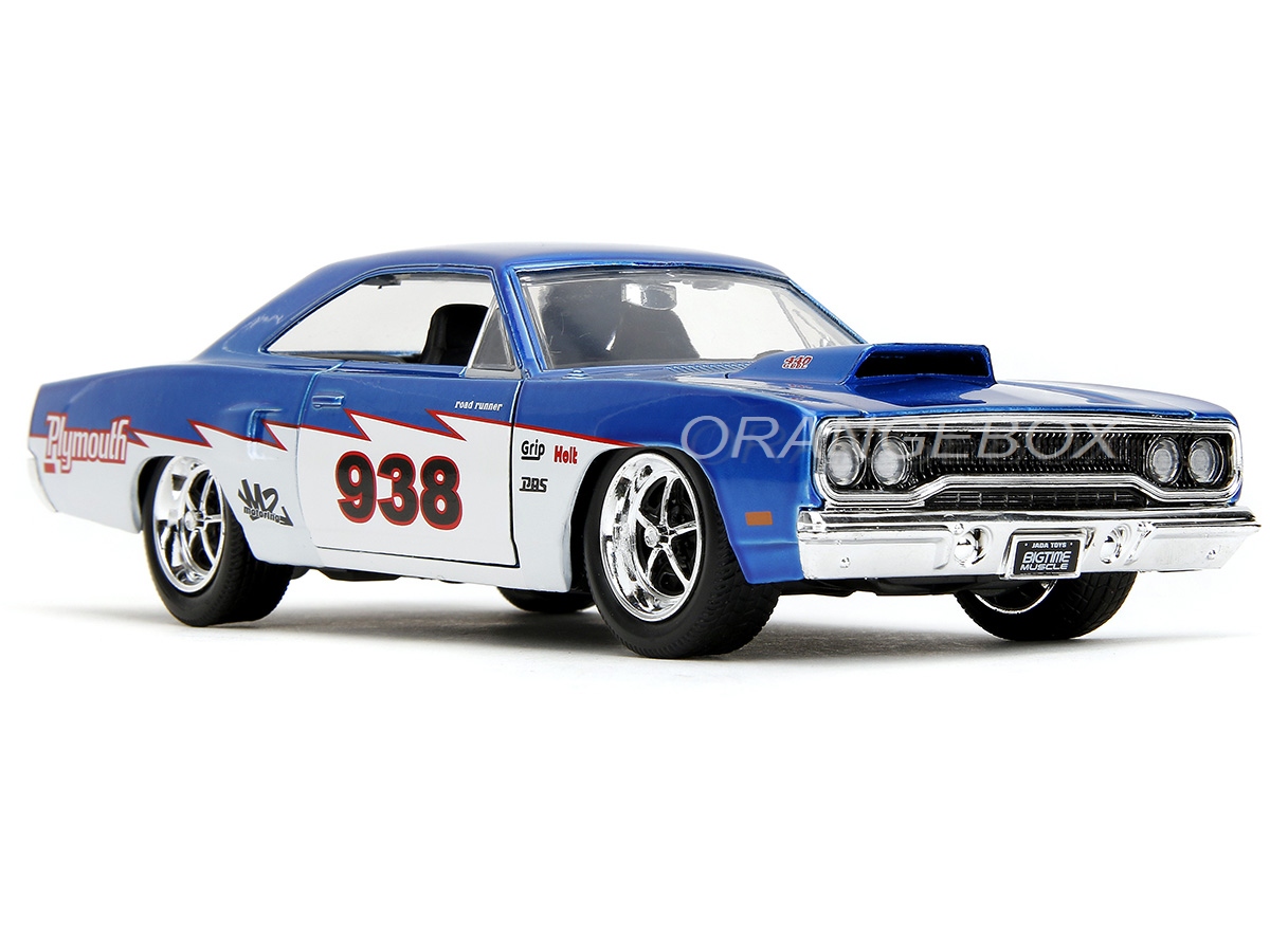 Plymouth Road Runner 1970 1:24 Jada Toys Azul - 20 anos! Loja on