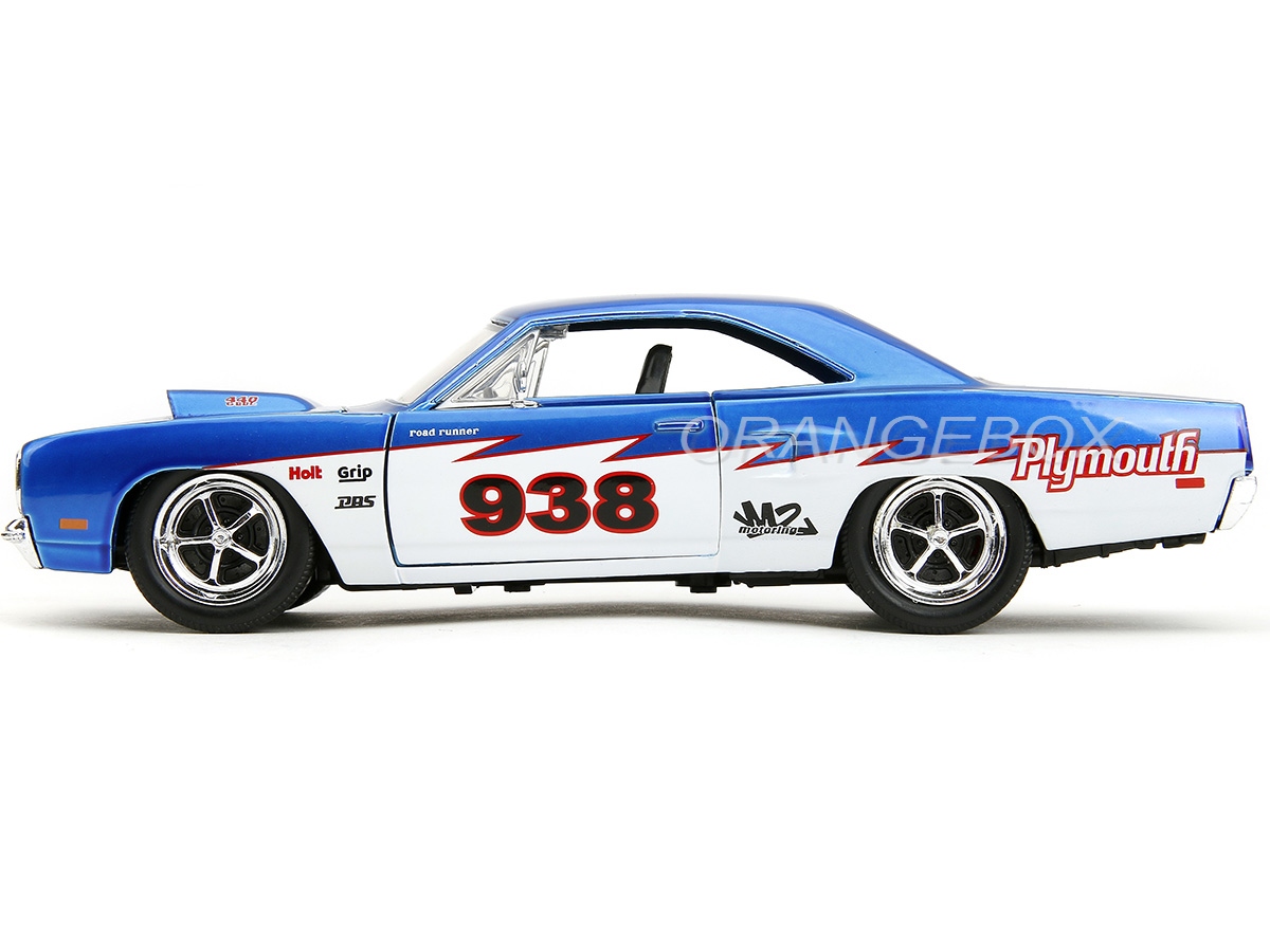 Plymouth Road Runner 1970 1:24 Jada Toys Azul - 20 anos! Loja on