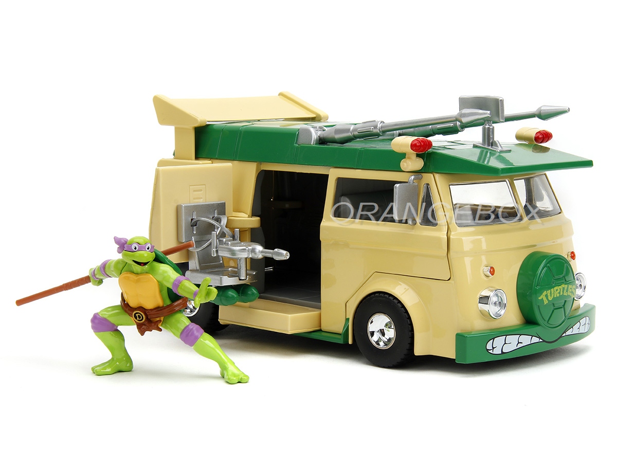 Party Wagon Tartarugas Ninja + Figura Donatello 1:24 Jada Toys