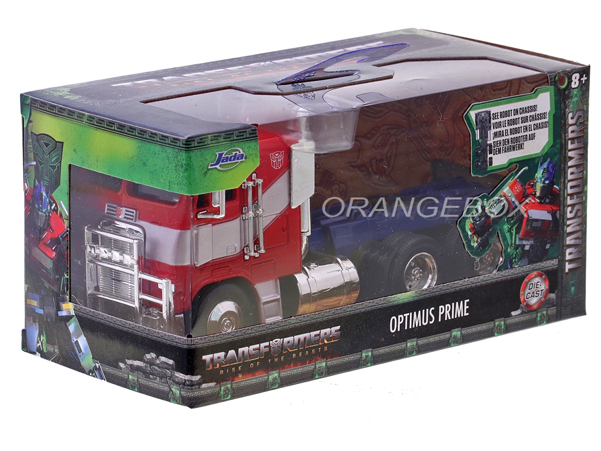 Jada Toys Transformers Optimus Prime Die-Cast Figur – 10 Cm, Silber/blau, Sammlerstück
