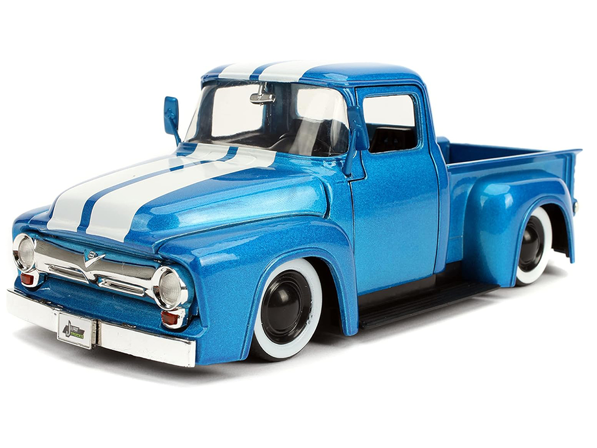 Ford 100th Anniversary ミニカー 8台セット Ford F-100 Pick-Up 1956 1:24 Jada Toys + Estante com Rodas - 20