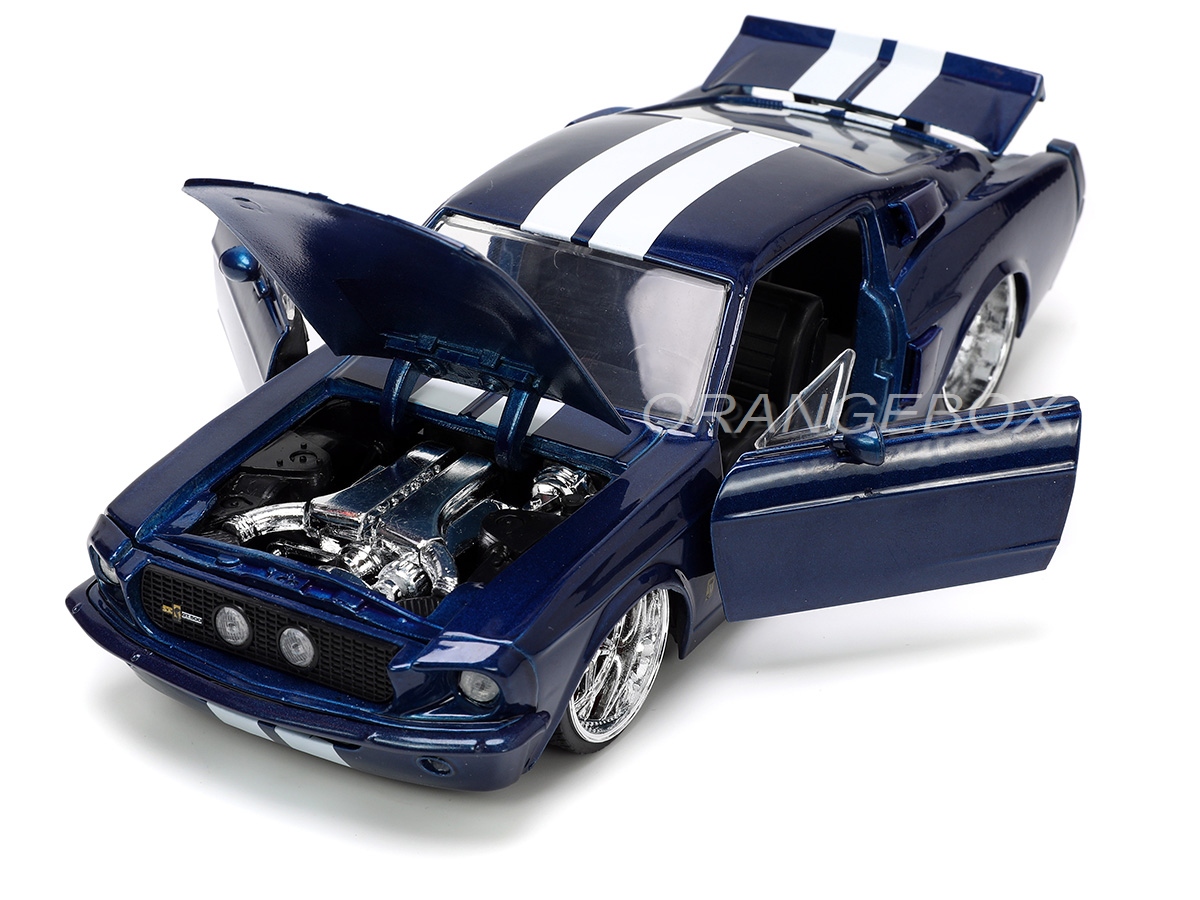 Shelby GT500 1967 BTM 1:24 Jada Toys Azul - 19 anos! Loja on
