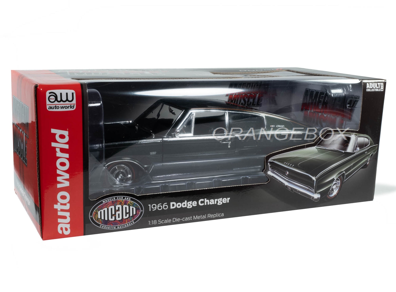 Dodge Charger 1966 MCACN 1:18 Autoworld - 19 anos! Loja on-line de