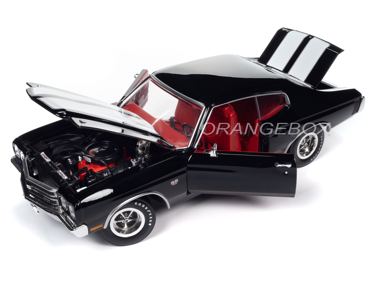 Chevrolet Chevelle SS 1970 Muscle Machines 1:18 Autoworld Preto