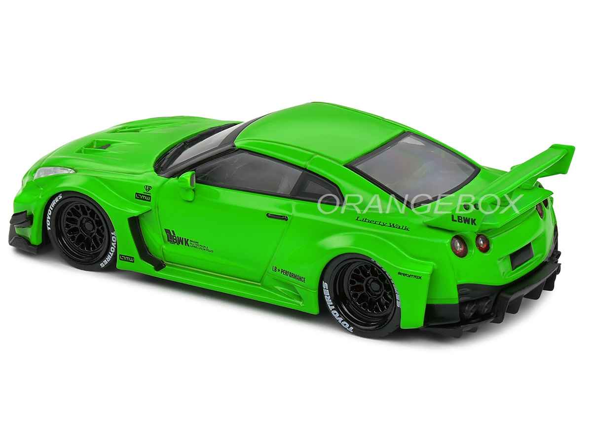 Nissan GT-R (R35) Liberty Walk Body Kit 1:43 Solido Verde - 19