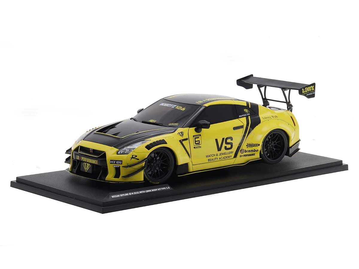 ミニカー Mini gt LIBERTY WALK Nissan GT-R MINI GT LBWK Nissan GT-R Matte Grey Colecionável